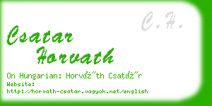 csatar horvath business card